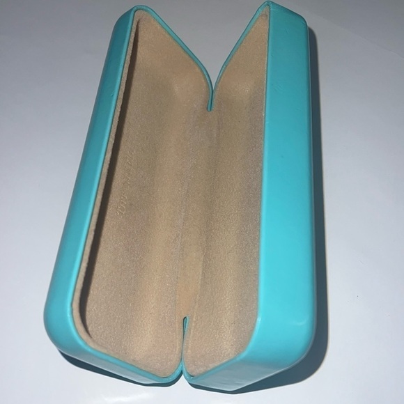 Tiffany & Co Teal Patent Clamshell Sunglasses Case - Picture 5 of 6